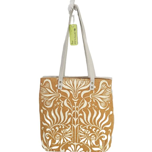 NWT Amy Butler Kalencom Eco Friendly Cotton Russet Ginger Tote Boho Festival - Picture 1 of 7